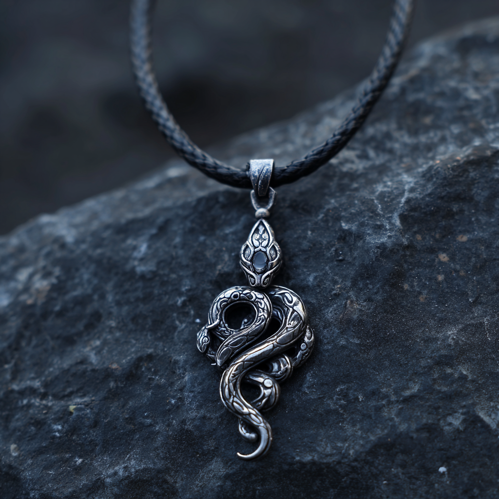 drawoh dnd theme. silver necklass with magic serpant pendent ma 784840e4 33e6 4628 ae13 ff874cd96975
