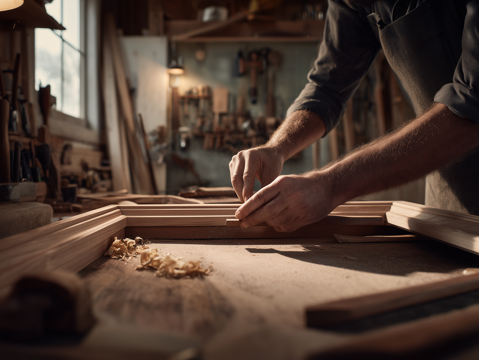 yan181504 hyper realistic photograph of a carpenter working on 0667220f 6813 4bdb 845a dd424ba519f8