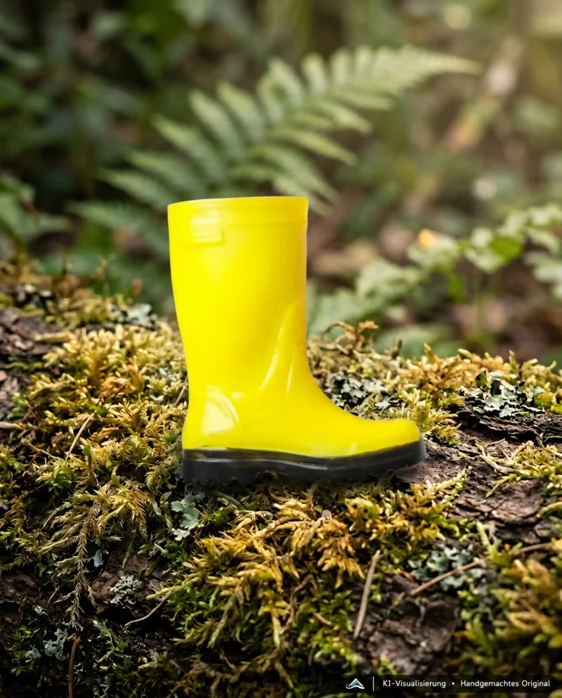 Gummistiefel (Gelb) Anstecker – handgemacht von Undermountain (Ansicht 6)