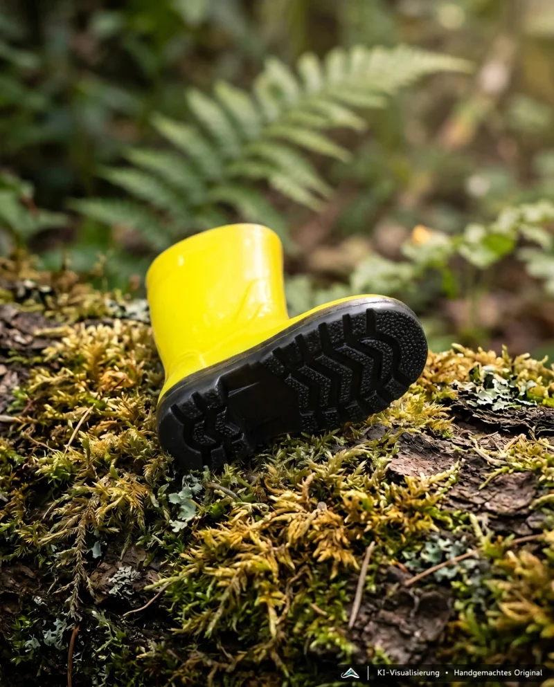 Gummistiefel (Gelb) Anstecker – handgemacht von Undermountain (Ansicht 3)